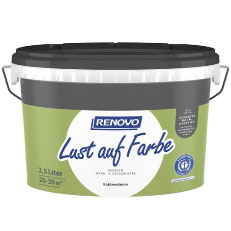 Renovo Wand-und Deckenfarbe Lust auf Farbe matt 2,5 Ltr. Kakteenlaue