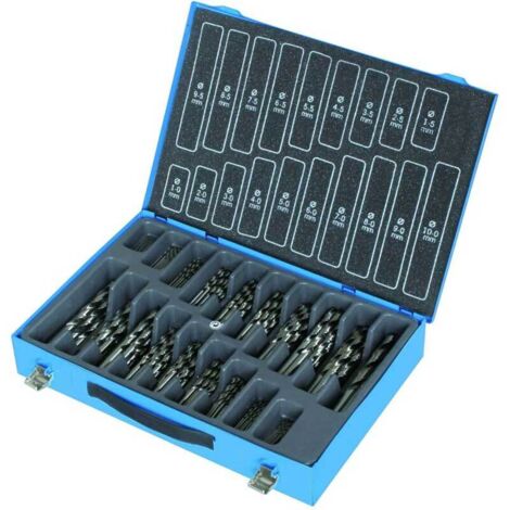 Pro Spiralbohrer-Magazin 170 tlg. 1-10 mm um 0,5 steigend DIN 338 Metallbohrer (1/2)