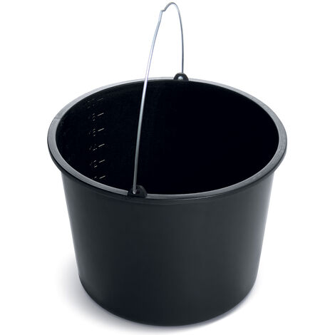Baueimer 20L schwarz Maurereimer Zementeimer Wassereimer Schutteimer