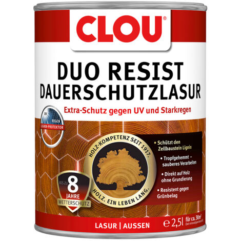 Clou Duo Resist Dauerschutzlasur 2,5 Ltr. Basaltgrau