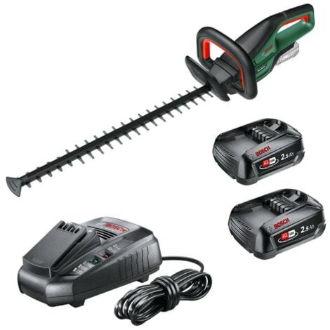 Bosch Akku Heckenschere Universal HedgeCut 18V55 mit 2 x Akku 18V 2,5 Ah