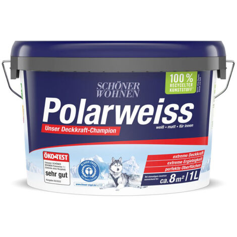 Schöner Wohnen Polarweiss 1,0 Ltr.  Weiß Scheuerbeständig