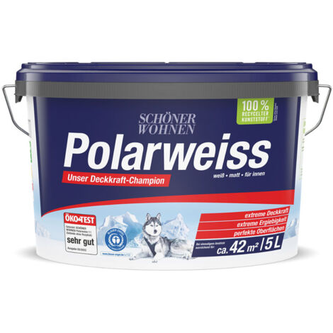 Schöner Wohnen Polarweiss Innenfarbe 5,0 Ltr. weiß hohe Deckkraft