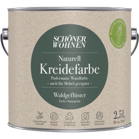Schöner Wohnen Naturell Kreidefarbe 2,5 Ltr. Waldgeflüster tiefes Naturgrün