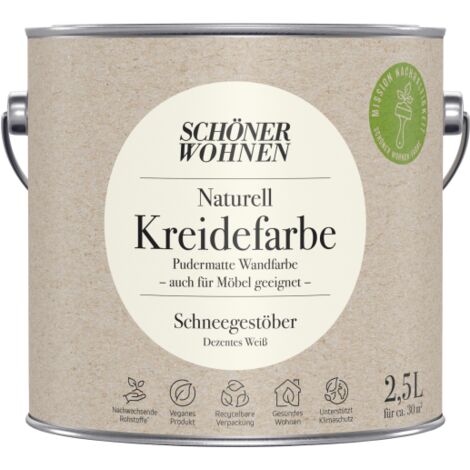 Schöner Wohnen Naturell Kreidefarbe 2,5 Ltr. Schneegestöber dezentes Weiß