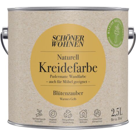 Schöner Wohnen Naturell Kreidefarbe 2,5 Ltr. Blütenzauber warmes Gelb