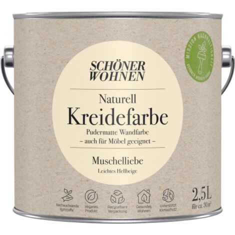 Schöner Wohnen Naturell Kreidefarbe 2,5 Ltr. Muschelliebe leichtes Hellbeige (1/5)