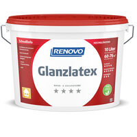 Renovo Wand- und Deckenfarbe Glanzlatex weiss 10,0 Ltr.