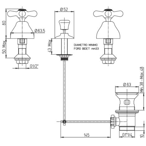 Rubinetto Bagno Paini LIBERTY306 - Cromo, Design Italiano - Foto 9