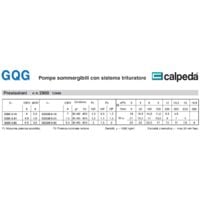 Pompa sommersa Calpeda GQGM 6-18 per drenaggio acque LURIDE con