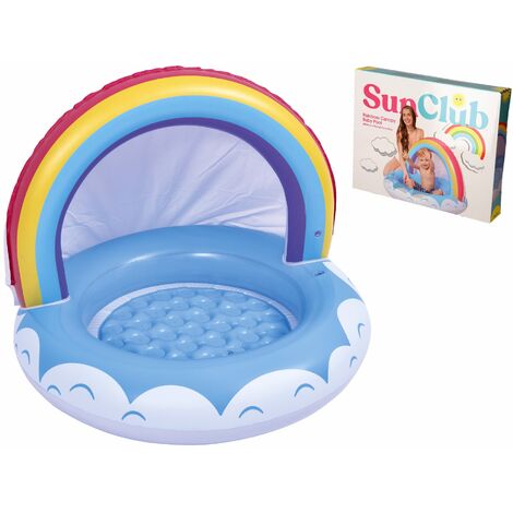 INTEX Planschbecken Regenbogen Babypool Kinderpool mit Wassersprüher 