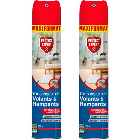 Solution écologique Insectes Nuisibles BSI - Stop Insectes - Volants Ou Rapants - 500l - Efficace A L Action Immédiate Et Rémanente - 7