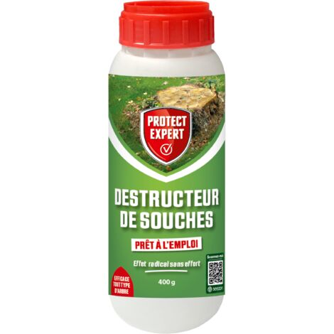 PROTECT EXPERT PRODSO400 - Déstructeur De Souche - 400 g -Poudre à épandre - Action Rapide - Fabriqué en France
