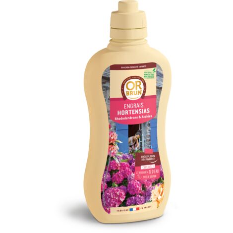 OR BRUN Engrais Hortensias - 1L - Renforce Les Hortensias - Fabriqué En France - Utilisable En Agriculture Biologique OBRECLHORTEN1 (1/3)