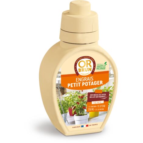 OR BRUN Engrais Petit Potager - 250ml - Engrais Petit Potager De Balcon - Fabriqué En France - Utilisable En Agriculture Biologique OBRECLPTITPOT250 (1/5)