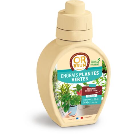 OR BRUN Engrais Plantes Vertes - 250ml - Favorise La Croissance - Fabriqué En France - Utilisable En Agriculture Biologique OBRECLPLINTER250 (1/5)