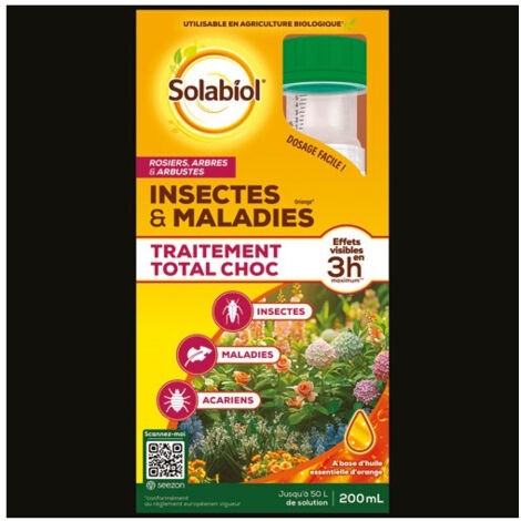 Traitement Total Ornemental Insectes Et Maladies 200 Ml - Solabiol
