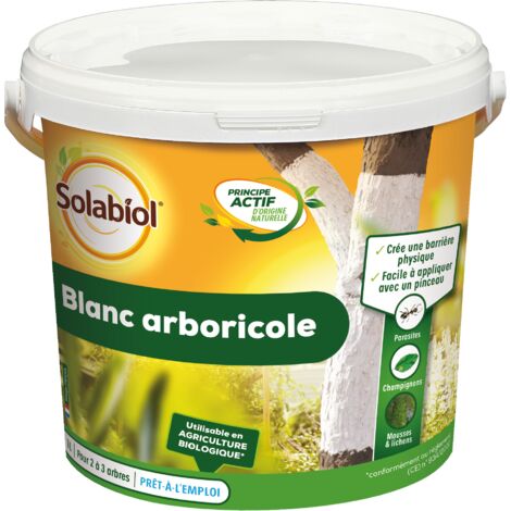 SOLABIOL SOBLANC1  Blanc arboricole Seau  1L  Origine Naturelle  Utilisable en Agriculture Biologique
