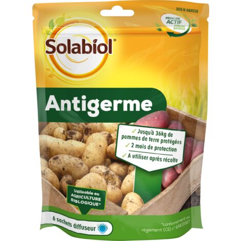 Anti-germe pommes de terre – 6 sachets diffuseurs – Protège jusqu'à 36 kg – Utilisable en agriculture biologique – Huile essentielle de menthe – SBM (1/5)