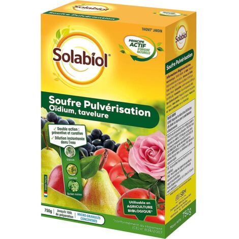 Soufre pulvérisation SOLABIOL, 750g
