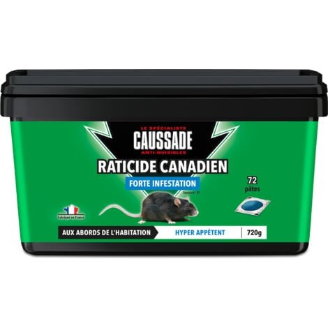 Caussade - Raticide Canadien 12x25grs - FLOCOUMAFEN