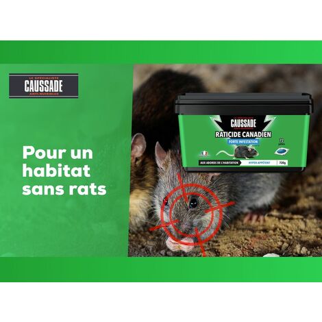 Pack Anti-Rat & Souris 150g + Boite d'appât Souris, Prêt A l'emploi, Efficace dès la 1ère ingestion