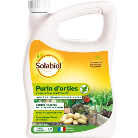 SOLABIOL SOPOR25 - Purins d'Orties - Renfort Protecteur - Etui 2,5L - Contre Pucerons Acariens Mildou & Oïdium