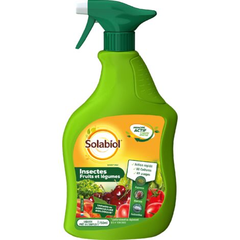 SOLABIOL SOLEGPAL750  Insecticide Fruits & Légumes  Origine Naturelle  Contre Pucerons, Cochenilles