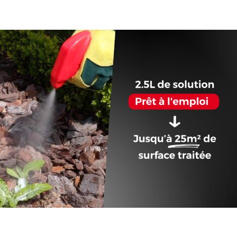 PROTECT EXPERT Désherbant Ultra Concentré 800ml - Cours Allées Terrasses - Effet 3h - Jusqu'à 355m²