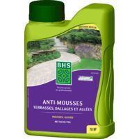 BHS AMAT900 | Antimousse Gazon et Tronc | 900ml | Elimine Rapidement et Durablement les Mousses Sur Gazon et Également Algues | Mousses | Lichens sur les Troncs D’arbres