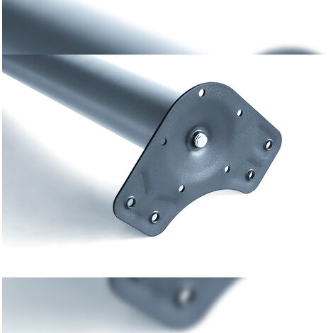 Emuca Pata para mesa, diámetro 60mm, H 870mm, Acero, Pintado aluminio
