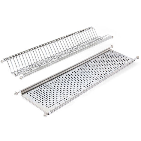 Emuca Escurreplatos para módulos altos, módulo 1.000mm, Acero inoxidable