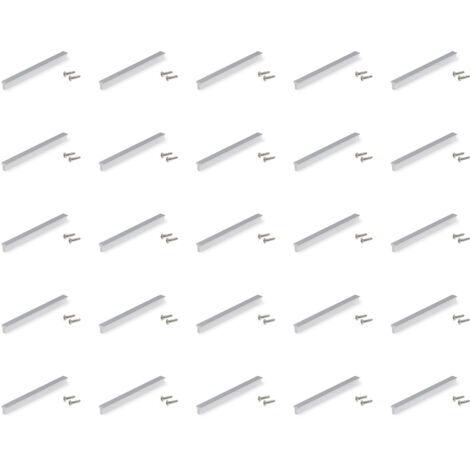 Emuca Lote de 25 tiradores para mueble Algemesi, intereje 128mm, Aluminio, Anodizado mate (1/5)