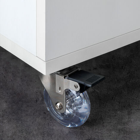 Emuca Lote de 4 ruedas Slip transparentes con placa de montaje, diámetro 50mm, Acero y Plástico