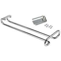 Emuca Soporte para copas para muebles de 1 línea, longitud 280mm, Acero, Cromado