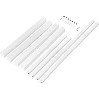 Emuca Patas cuadradas y estructura para mesa, 50x50mm, 1150x750mm, Acero, Pintado blanco