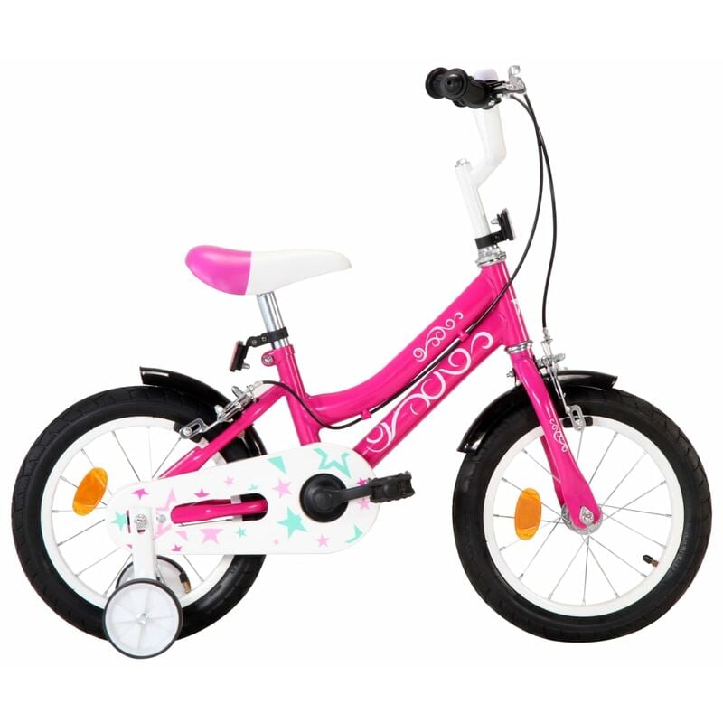 YOUTHUP Bicicleta para niños 14 pulgadas negro y rosa