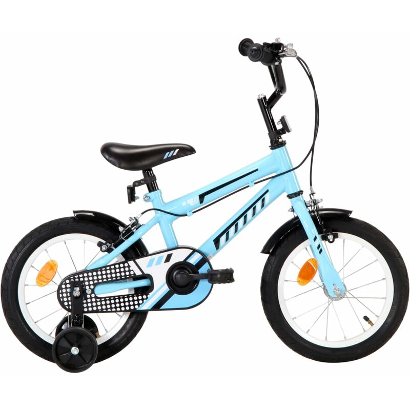 YOUTHUP Bicicleta para niños 14 pulgadas negro y azul