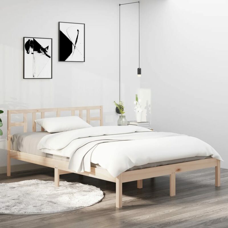 YOUTHUP Estructura de cama de madera maciza de pino 120x200 cm