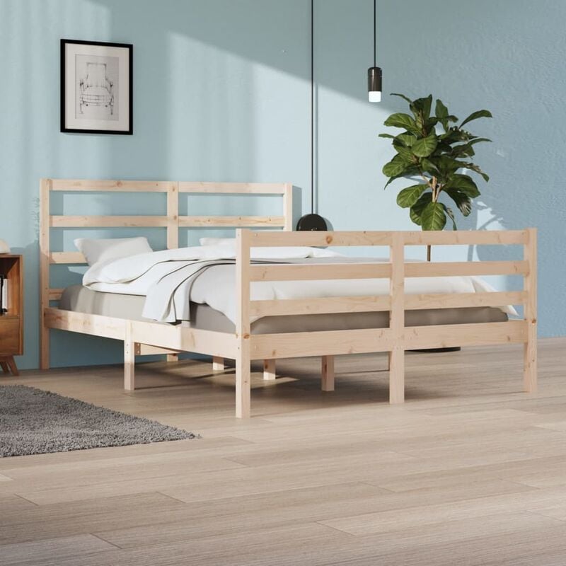 YOUTHUP Estructura de cama madera maciza de pino 140x200 cm