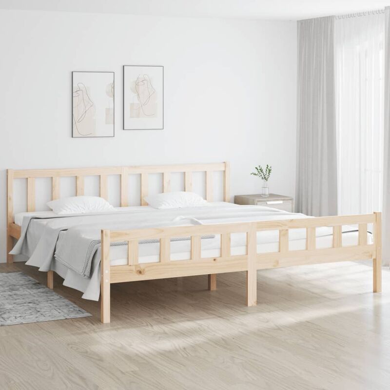 YOUTHUP Estructura de cama madera maciza Super King 180x200 cm