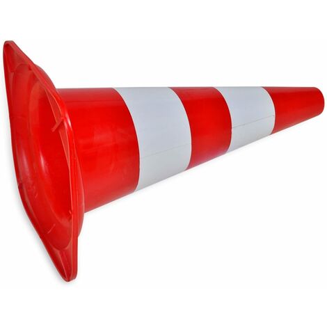 Perel Cono de señalización - color rojo/blanco - 30 cm