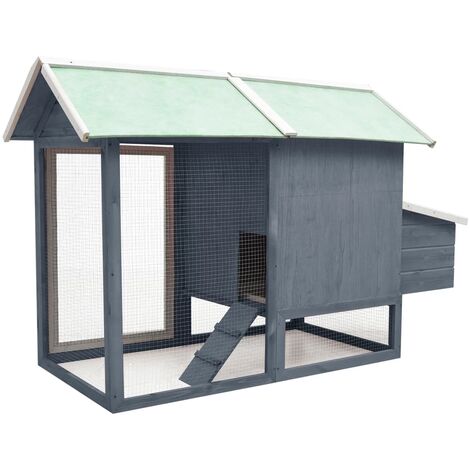 Gallinero con Bandeja de Abeto 190x66x116cm - PawHut. Madera