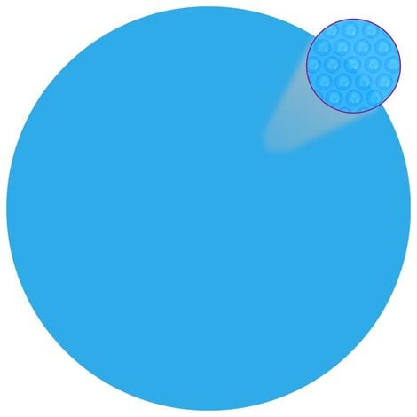 Cubierta solar de piscina de PE redonda y flotante 455 cm azul - Azul