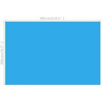 Cubierta para piscina rectangular PE azul 300x200 cm - Azul