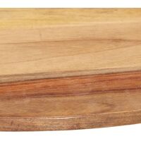 YOUTHUP Superficie de mesa redonda madera maciza sheesham 25-27 mm 60cm - Marrón