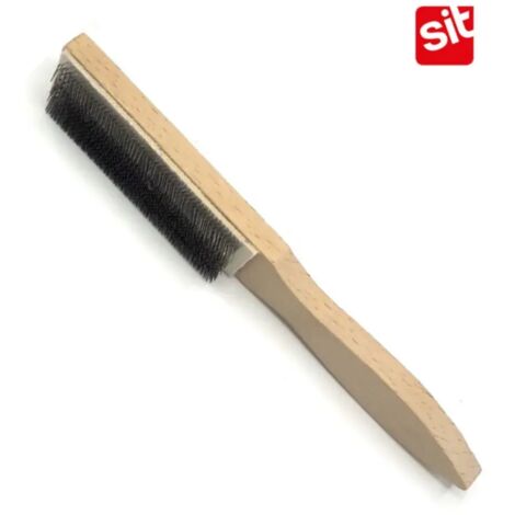 SPAZZOLA SIT IN ACCIAIO PER LIME CON MANICO IN LEGNO