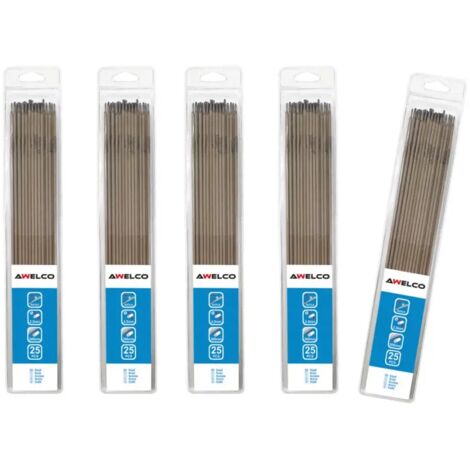 elettrodi rutilici per saldatrice mma diametro 2,5 mm x 300 mm 125 pezzi - awelco