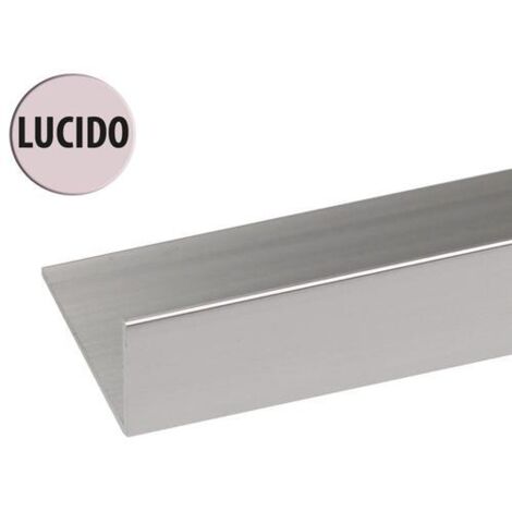 PROFILO ANGOLARE DA 1 METRO AD L ARGENTO BRILLANTE MISURA 15X10X1 SET 5 PEZZI - ARCANSAS
