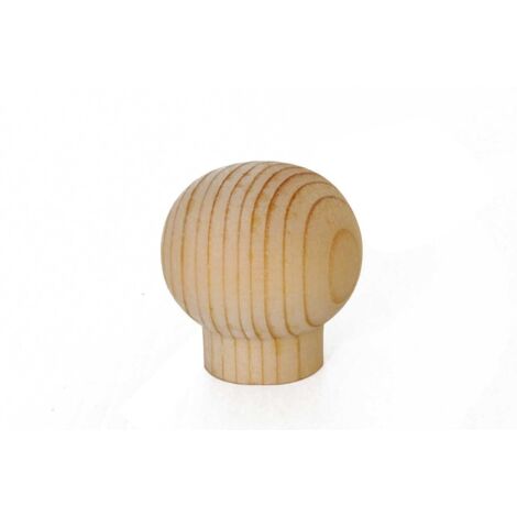 MASIDEF-POMOLO IN LEGNO NATURALE FINITURA PINO GREZZO DIAMETRO mm 26 (1/2)